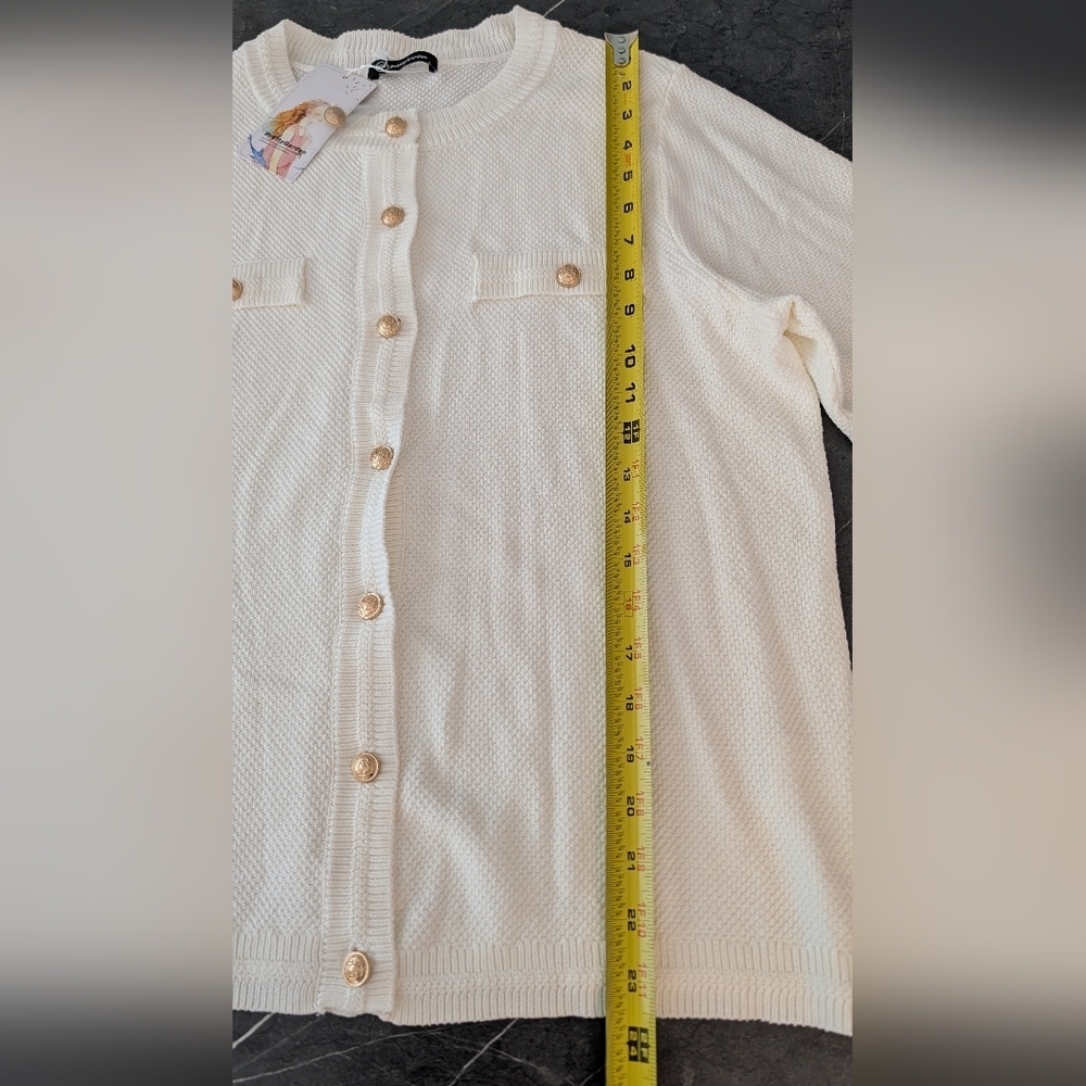NWT PrettyGarden Button-Down  with Gold Buttons Size L - Picture 10 of 12